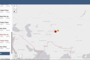 【USGS】中国・新疆ウイグル自治区で「M7.0」の地震が発生