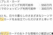彡(^)(^)「クレジットカード限度額550万ある」