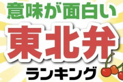 【悲報】東北弁、意味が面白い方言ランキングを発表！←1位ガイロガイロw w w w w w w w w w w w w w w