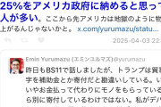 【悲報】アメリカ人「関税なら知ってるよ。日本人がアメリカ政府に25%納めるんだろ？」