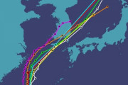 【訃報】史上最強クラスの台風、朝鮮半島直撃の模様