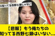 【悲報】もう俺たちの知ってる西野七瀬はいない