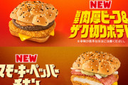 【画像】マクドナルド、5日（金）よりゴジラバーガー3種類を新発売😍
