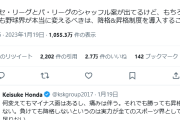 【真理】本田圭佑「プロ野球がつまらないのは降格制度が無いから」←これｗｗｗｗｗ