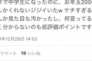 【緊急】中学生「お年玉で2000円しかくれないケチいた」