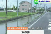 【画像】岡山の「例の人食い用水路」、想像以上に食いすぎだと問題に