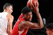 【バスケ日本代表】慣れないCポジションで39分出場した八村塁、13pts11rebのダブルダブルを記録