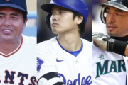 日本野球歴代TOP3が大谷、イチロー、王という風潮