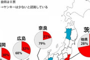 【画像】ヤンキーが多そうな県が判明ｗｗｗｗｗｗｗｗｗｗｗ