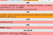 BABYMETAL 2020年8月のスケジュール