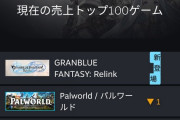グラブルリリンク、Steamで1200万本のパルワールドに勝つ！