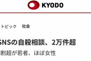【悲報】自殺相談者の92%が女性