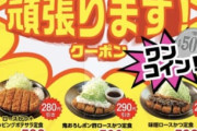 【朗報】松のやさん、かつや潰しにガチで本気になってしまうｗｗｗｗｗｗ