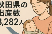 秋田県がやばい。1年に産まれた数が3282人