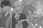 【FGO】花火を楽しむモルガン様＆ぐだ男たち！！　夏の楽しさが伝わってきます！