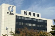 「FUNAI」ブランドの液晶テレビなどを製造していた船井電機（大阪）が破産