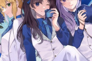 【Fate/SN】青シャツ白スーツ姿のSNトリプルヒロイン！！　三人ともイケメンや！