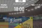 【試合実況】西武スタメン 先発:高橋光成（2020.10.6）