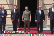 マクロン仏大統領「我々はウクライナの側に立つ、欧州の一員」…仏独伊首脳がキーウでゼレンスキー氏と会談！