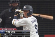 西武期待の若手木村文紀（15年目）の２点タイムリー！