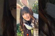 菜緒うさぎ、撫でてみる？🐰#日向坂46 #小坂菜緒 #うさぎ #shorts