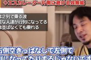 ひろゆき「エスカレーターで片側に避ける人は無能です」