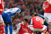 アーセナル、FWマルティネッリが足首靭帯を負傷し今季残り試合を欠場へ