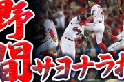 カープ野間が楽天松井からサヨナラタイムリー！現地撮影に成功！ベース直撃劇的打！！
