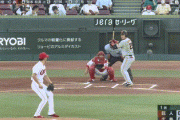 【広島対巨人6回戦】巨人、初回に岡本の内野ゴロの間に三塁ランナーが生還し先制！