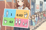 【国土交通省】駅の便器数、男性：女性は1：0.63 　行列解消にむけ指針作成へ