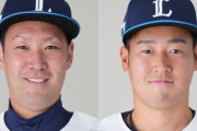 【公示】西武ドラ２上田が腰痛で抹消…増田が緊急昇格