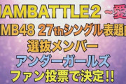 NMB48総選挙 速報発表！1位は小嶋花梨ｷﾀ━━━(ﾟ∀ﾟ)━━━!!!
