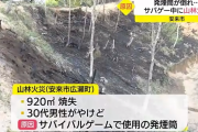 【悲報】 サバゲーさん、発煙筒を使って山林火災に　5時間後に鎮火