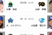 【公示】DeNAは抹消、登録無し　【4/9(火)の予告先発】ジャクソン(De)×小笠原慎之介(D)