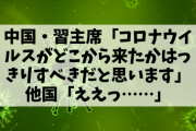 【悲報】中国・習主席「コロナウイルスがどこから来たかはっきりすべきだと思います」他国「ええっ……」