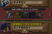 【パズドラ】「オメガモン」「高石タケル」など交換可能ｷﾀ━(ﾟ∀ﾟ)━!!【反応まとめ】