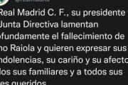 ◆悲報◆レアル・マドリーさん、ライオラ死去のフェイクニュースに追悼メッセージをだしてしまい慌てて消す?