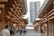 東京大会の選手村がこれ、全国の木材が使用される