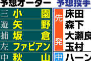 記者「秋山は5番！」カープファン「秋山は1番！」