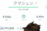 【ポケモンGO】100%クマシュン捕まえたwwwwwww