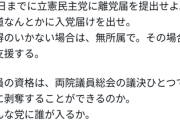 原口一博さん「中道改革党なんかに誰が入るかバーカ」