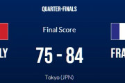 【東京五輪バスケ】粘るイタリアを振り切りフランスが準決勝進出！