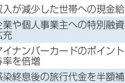 【緊急経済対策】規模56兆円超…収入減世帯に現金給付　マイナンバーカードへのポイント付与率倍増　旅行代金半額補助など
