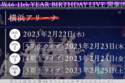 【乃46】1期2期東京ドーム、3期バンテリンドーム、4期京セラドームとかどう？