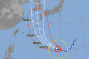 台風10号さん、日本をスルーして朝鮮半島へ