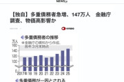 【悲報】日本の多重債務者、急増していた