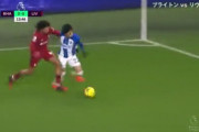 ◆プレミア◆モウ・サラーとTAA、一気に2人ぶち抜く三笘薫
