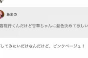 【黒髪厨発狂？】AKB48山田杏華ちゃん「髪色をピンクベージュにしてみたい」