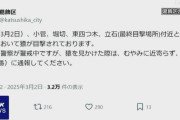 東京 葛飾区 サル目撃情報20件以上に “近寄らないよう注意”  [3/3]