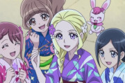 「ヒーリングっど プリキュア」第26話感想 画像 花火と流しそうめんと浴衣で飾る優しい夏。これまでを振り返る4人、ラテ様いつにも増してお可愛らしいわ！！(ヒープリ)